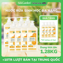 [MUA 8 TẶNG 4 CÙNG LOẠI] Nước Rửa Sinh Học SukGarden 1,28kg Chiết Xuất Enzyme Thực Vật - Hỗ Trợ Rửa Chén Bát, Rau Củ Quả